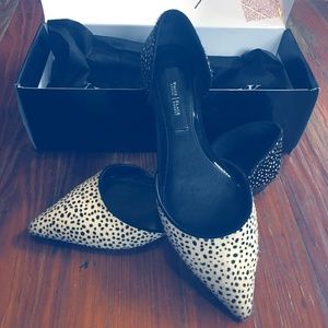 Polka dot horsehair flats WHBM Cosima